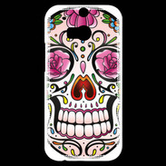 Coque HTC One M8s Tête de mort design et coloré