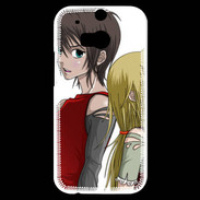 Coque HTC One M8s Cute Boy and Girl