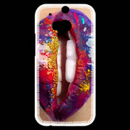 Coque HTC One M8s Lèvres multicouleurs