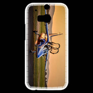 Coque HTC One M8s Alfa Jet au couché de soleil