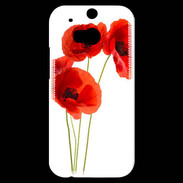 Coque HTC One M8s Coquelicots en peinture 150