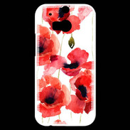Coque HTC One M8s Illustration de coquelicots