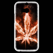 Coque HTC One M8s Cannabis en feu
