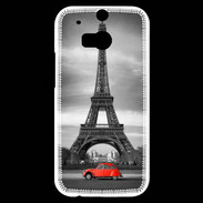 Coque HTC One M8s Vintage Tour Eiffel et 2 cv