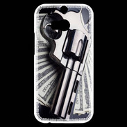 Coque HTC One M8s Arme et Dollars