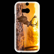 Coque HTC One M8s Cerf au levé du soleil