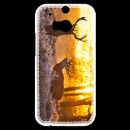 Coque HTC One M8s Cerf au couché de soleil 600