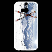 Coque HTC One M8s Paire de ski en montagne