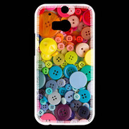 Coque HTC One M8s Arc en ciel de boutons de couture