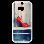 Coque HTC One M8s Escarpin rouge