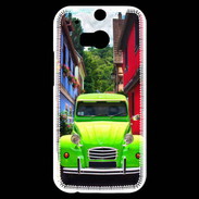 Coque HTC One M8s 2cv verte de collection