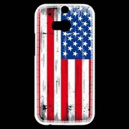 Coque HTC One M8s Drapeau USA grunge et vintage 5