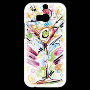 Coque HTC One M8s cocktail en dessin