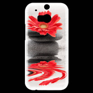 Coque HTC One M8s Fleurs et galet