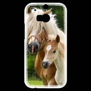 Coque HTC One M8s Cheval et poulain