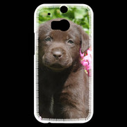 Coque HTC One M8s Chien labrador chocolat 3
