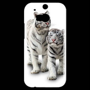 Coque HTC One M8s Tigre blanc