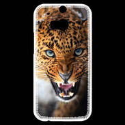 Coque HTC One M8s Portrait d'un léopard