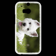Coque HTC One M8s Chiot terrier blanc 2