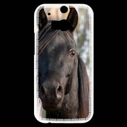 Coque HTC One M8s Tête de cheval noir