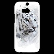 Coque HTC One M8s Tigre blanc 100