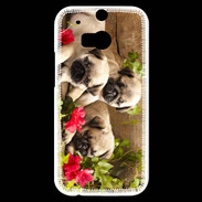 Coque HTC One M8s Trio de chiots Carlin