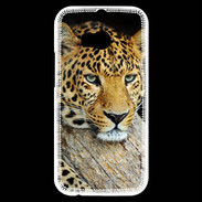 Coque HTC One M8s portrait d'un léopard 50