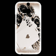 Coque HTC One M8s Vintage Poker