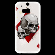 Coque HTC One M8s Carte Tête de mort Carreau