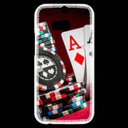 Coque HTC One M8s Paire d'As au poker