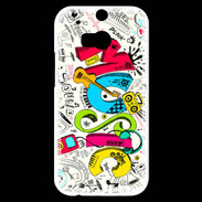 Coque HTC One M8s Graffiti Musique