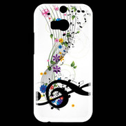 Coque HTC One M8s Farandole de notes de musique 1