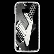 Coque HTC One M8s Guitare en noir et blanc