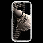 Coque HTC One M8s Volant de Badminton en noir et blanc