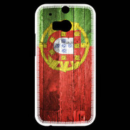 Coque HTC One M8s Drapeau Portugal imitation bois