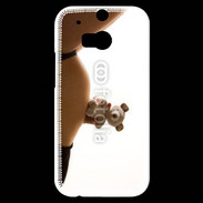 Coque HTC One M8s Femme enceinte avec peluche