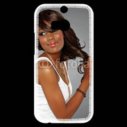 Coque HTC One M8s Femme metisse noire