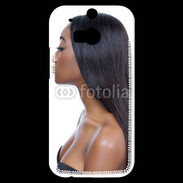 Coque HTC One M8s Femme metisse noire 2
