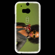 Coque HTC One M8s Femme metisse noire 3