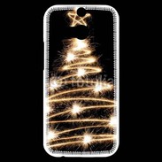 Coque HTC One M8s Sapin de noël feu d'artifice