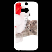 Coque HTC One M8s Chaton Noël
