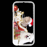 Coque HTC One M8s Chaton et Chiot Noël
