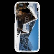 Coque HTC One M8s Chalet enneigé