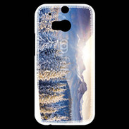Coque HTC One M8s Montagne enneigée et ensoleillée