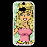 Coque HTC One M8s Hippie en dessin