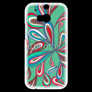 Coque HTC One M8s Fond Hippie en vert 