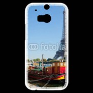 Coque HTC One M8s Tour Eiffel vue des bords de Seine