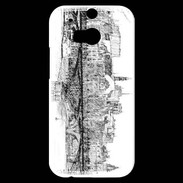 Coque HTC One M8s Pont des arts à Paris en dessin
