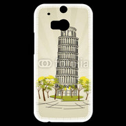 Coque HTC One M8s Tour de Pise en dessin