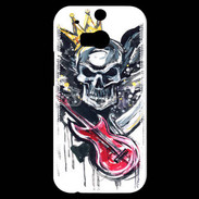 Coque HTC One M8s Tête de mort et guitare